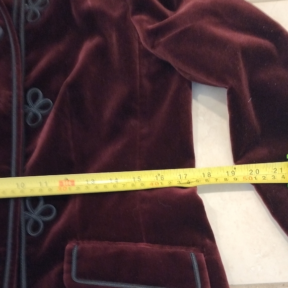 Vintage Brooks Brothers Burgundy Velvet Blazer Size 10 - Picture 10 of 10